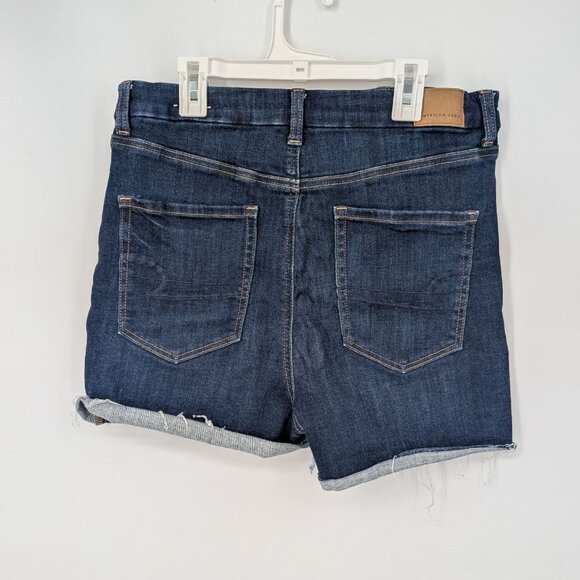 American Eagle Denim Shorts Women Size 10 Curvy Hi Rise Shortie Festival Cowgirl - Picture 2 of 13
